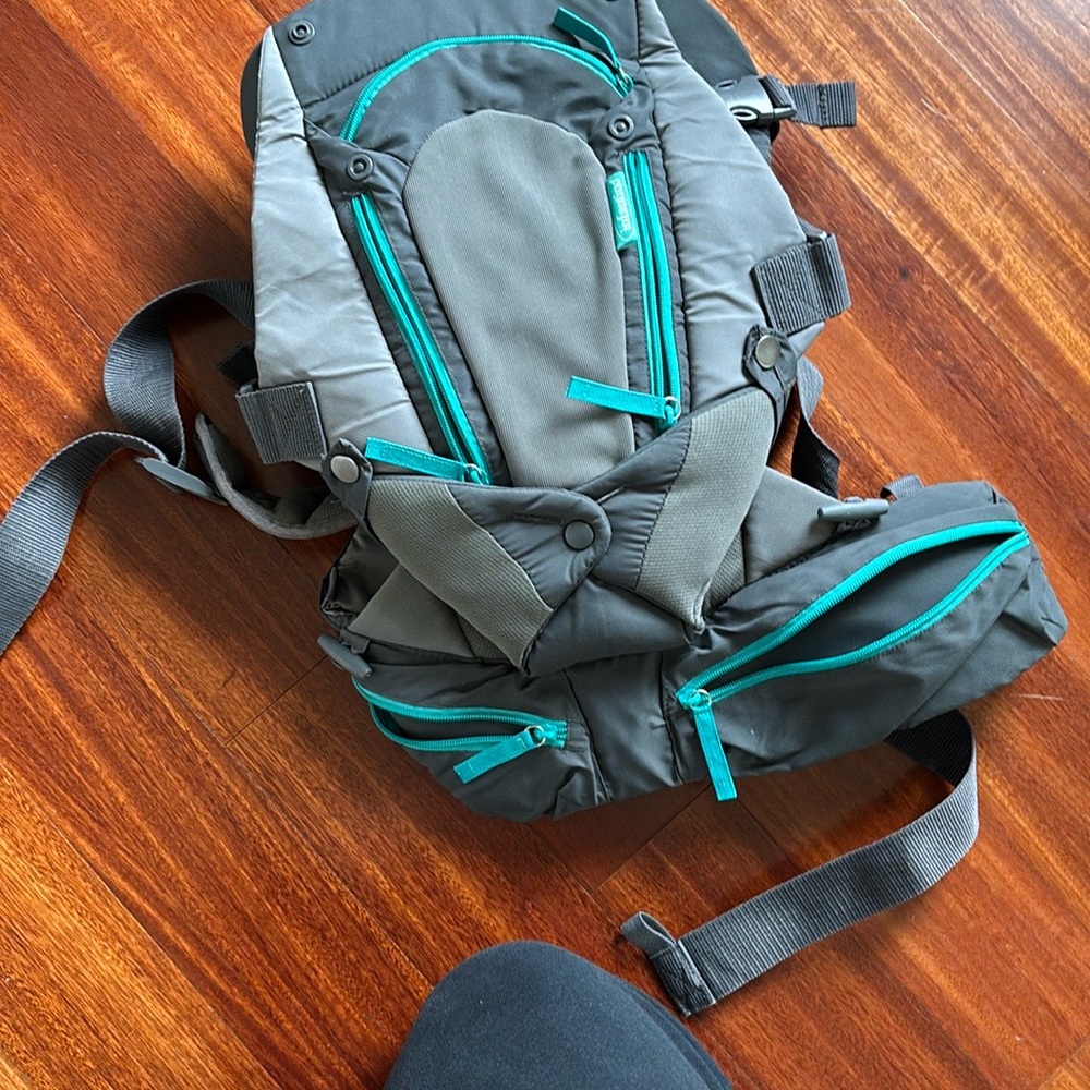 Infantino Gray and Blue Backpack with Adjustable Straps and lots of pockets - Picture 1 of 5